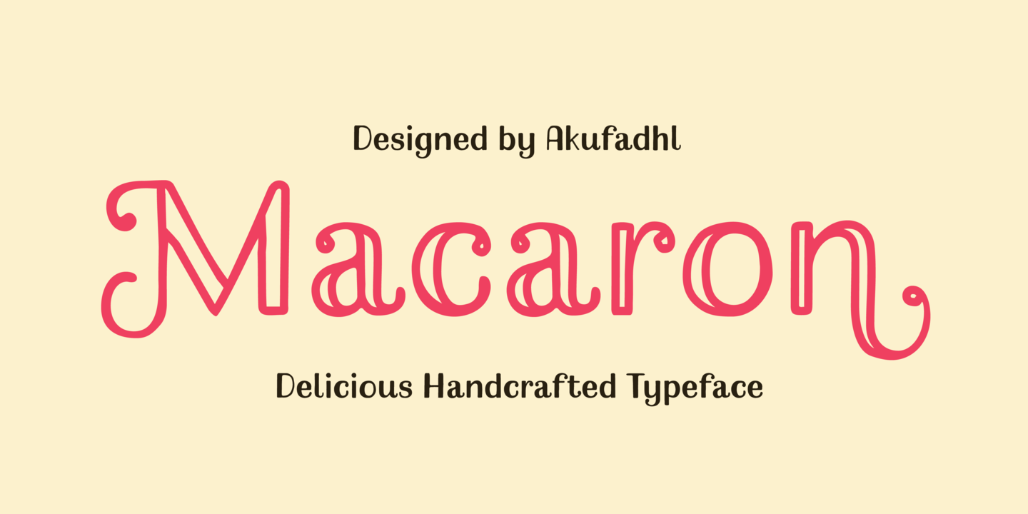 Macaron Outline Font preview